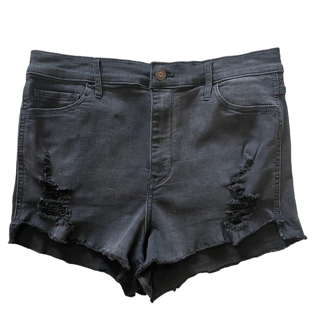Hollister Ultra High-rise Distressed Black Vintage Short- 13/31